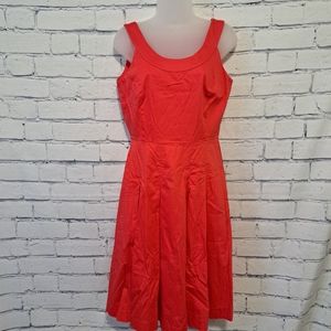 CALVIN KLEIN Fit and Flare Dress Size 6 Coral